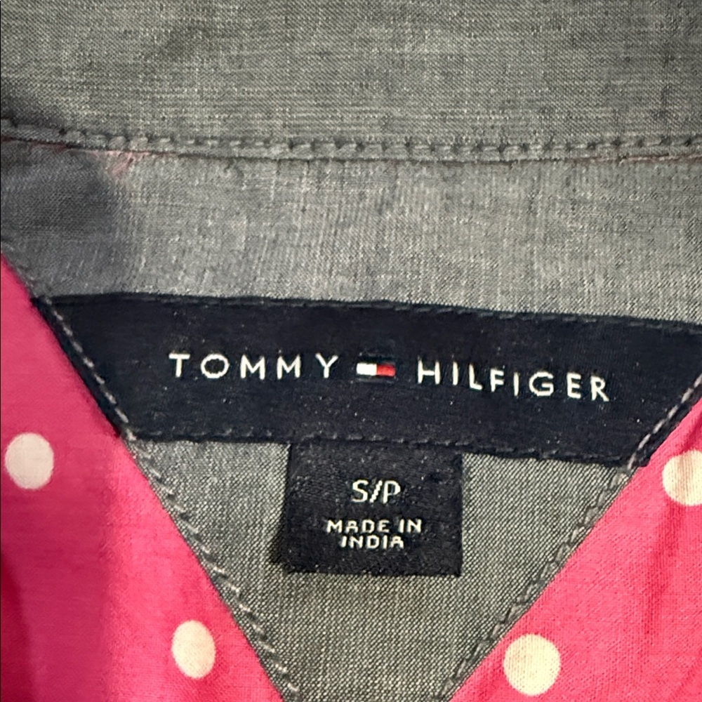 Tommy Hilfiger Pink and White Polka Dot Top - Picture 2 of 5